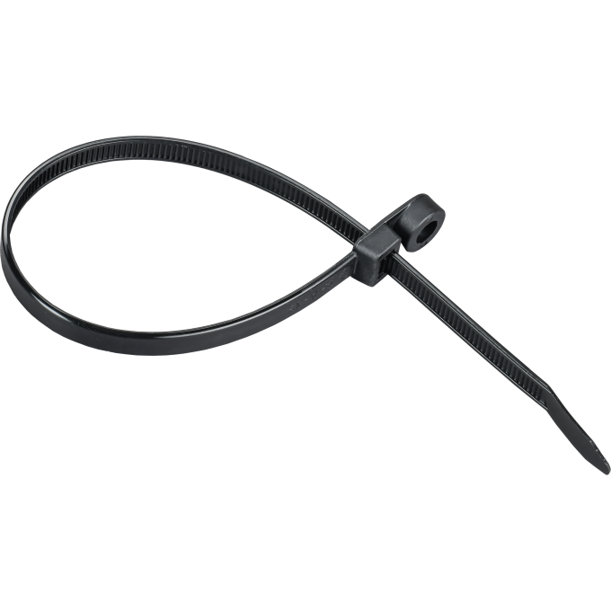 Хомут IEK UHH12-D048-300-100-K02 4.8х300мм P6.6 с винтовым креплением черный (уп.100шт)