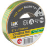 Изолента IEK 0,15х19мм - EX-IZ10-C15-19-25-K52, желто-зеленая, 25м