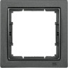 Рамка 1-местная квадратная IEK РУ-1-БА BOLERO Q1 антрацит - EMB12-K95-Q1