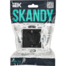 Розетка IEK SKANDY SK-R04Bl с заземлением с защитными шторками 16А черный SK-R14-16-K02
