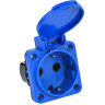 Розетка панельная IEK MAGNUM SCHUKO РП11-3 с крышкой, IP44, синий PSN71-016-3-2-44-K07