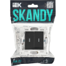Выключатель 2-клавишный проходной с индикацией IEK SKANDY 10А SK-V10Bl черный SK-V22-1-10-K02